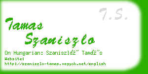 tamas szaniszlo business card